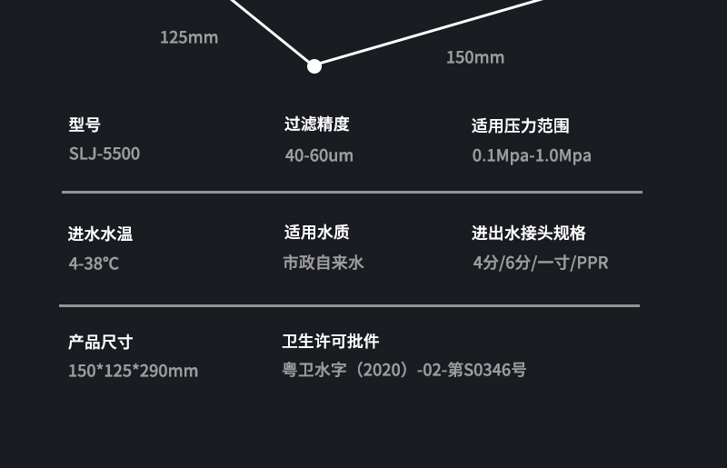 水立洁净水器,前置过滤器